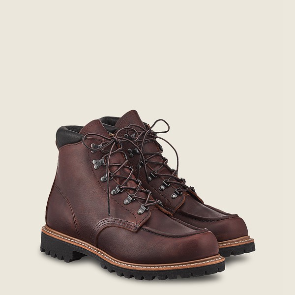 Red Wing Heritage Bot Erkek - Sawmill - 6-Inch Oil-Slick Deri Steel Toe - Koyu Kahverengi - 43XAEVRO